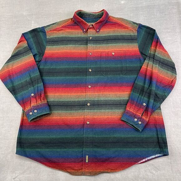 Woolrich Shacket Mens XXL Serape John Rich & Bros Heavyweight Shirt Chamois VTG - Picture 2 of 9